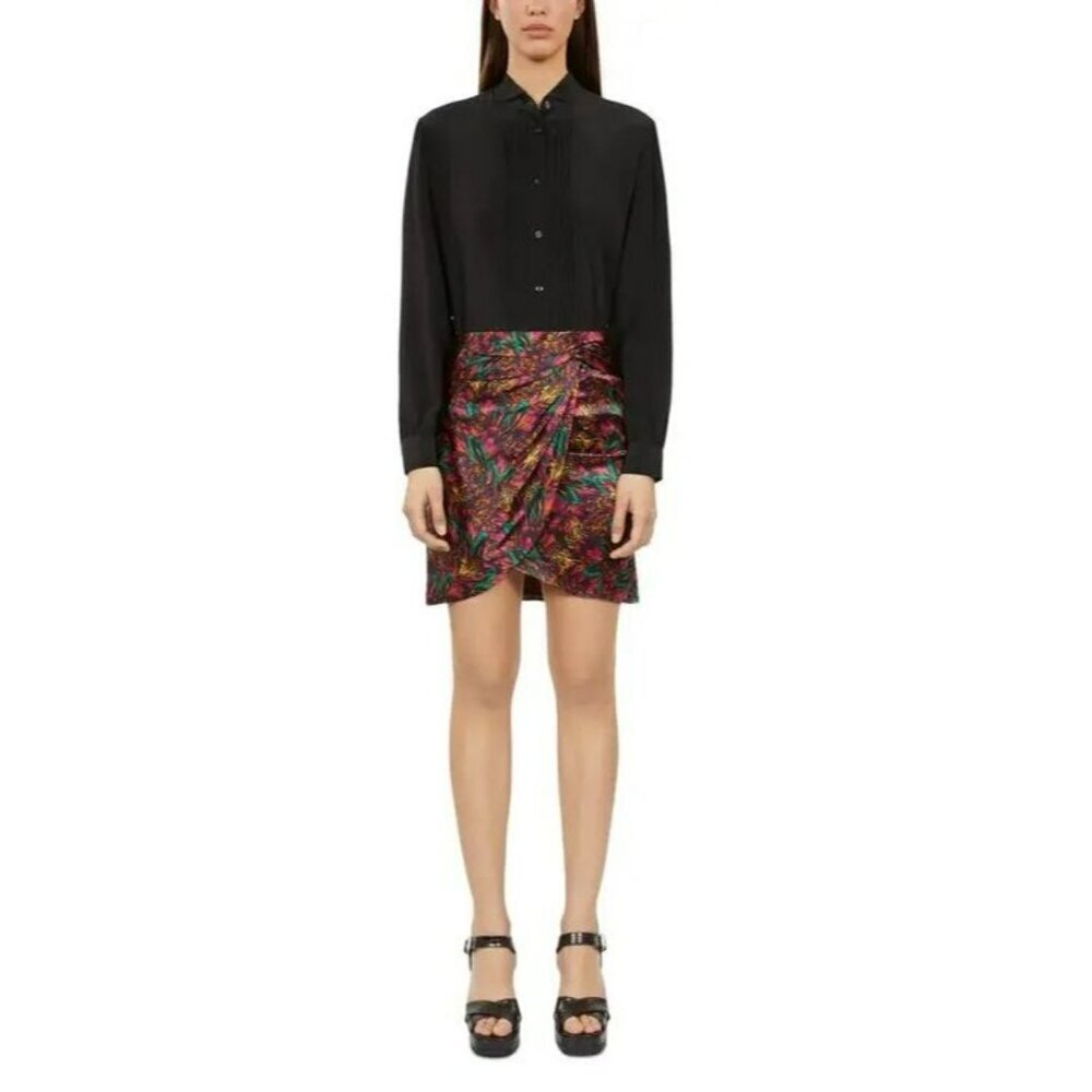 The Kooples Silk Mini Skirt Size 3 (large)
